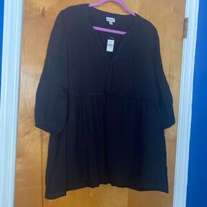 Avenue black 3/4 sleeve top